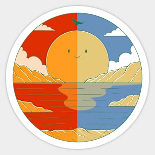 Sunset and Sunrise Sticker